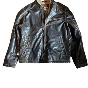 Columbia Sportswear Faux Leather Jacket Brown Large